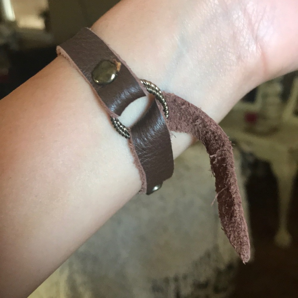 Lucky brand leather tiger eye bracelet - Picture 6 of 7